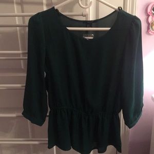 Green Peplum blouse